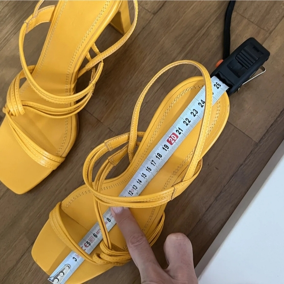 Yellow Strappy Women's Sandals - Picture 3 of 4